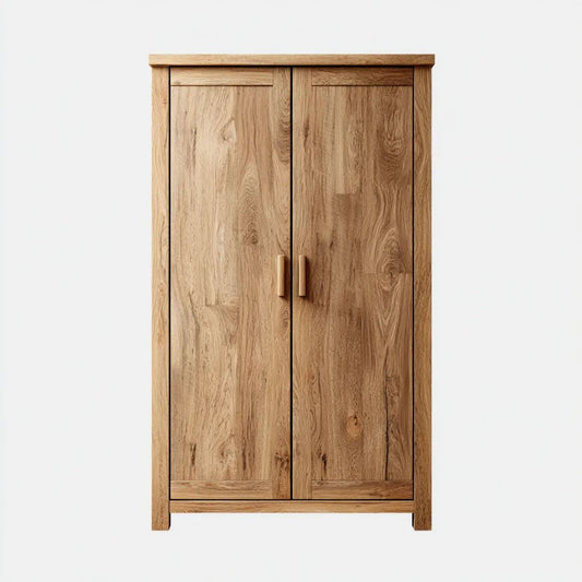 Dwudrzwiowa szafa drewniana w kolorze naturalnego dębu 100 × 60 × 190 cm